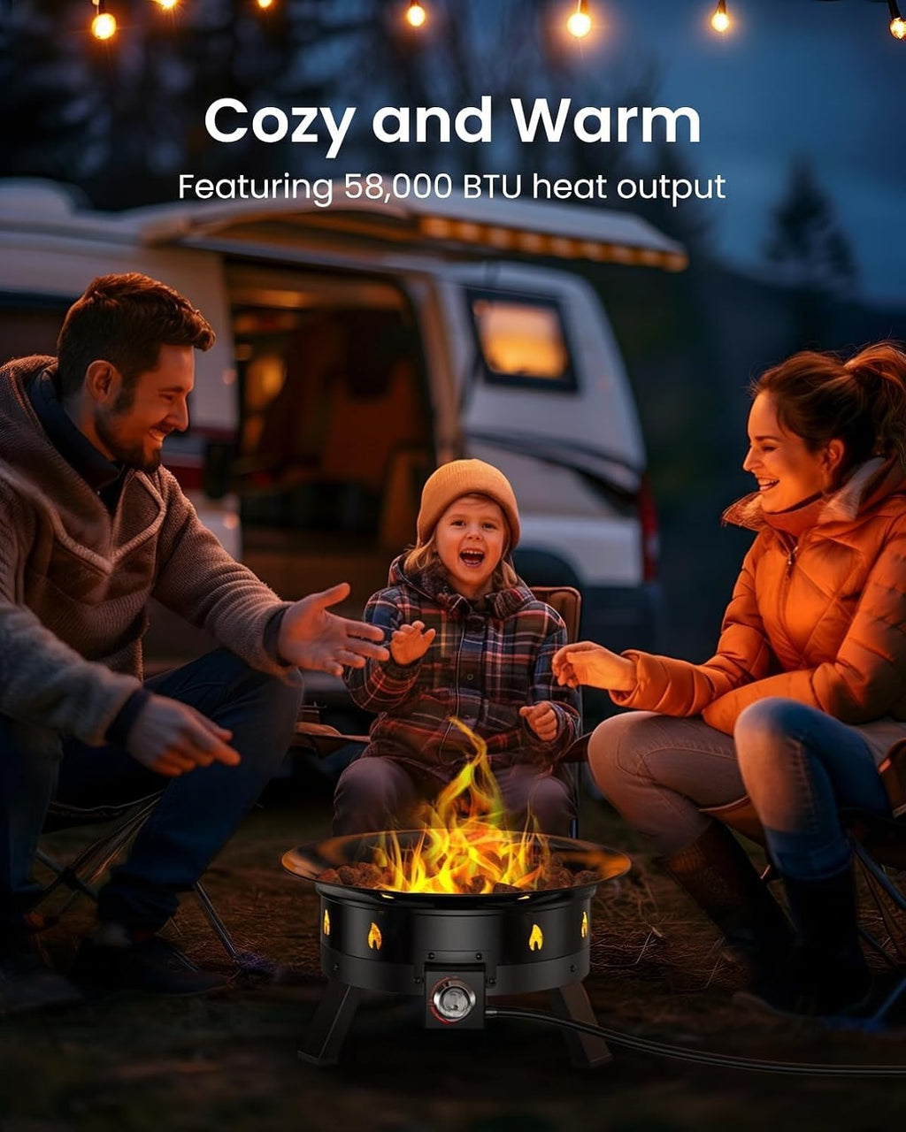 24" Portable Propane Fire Pit