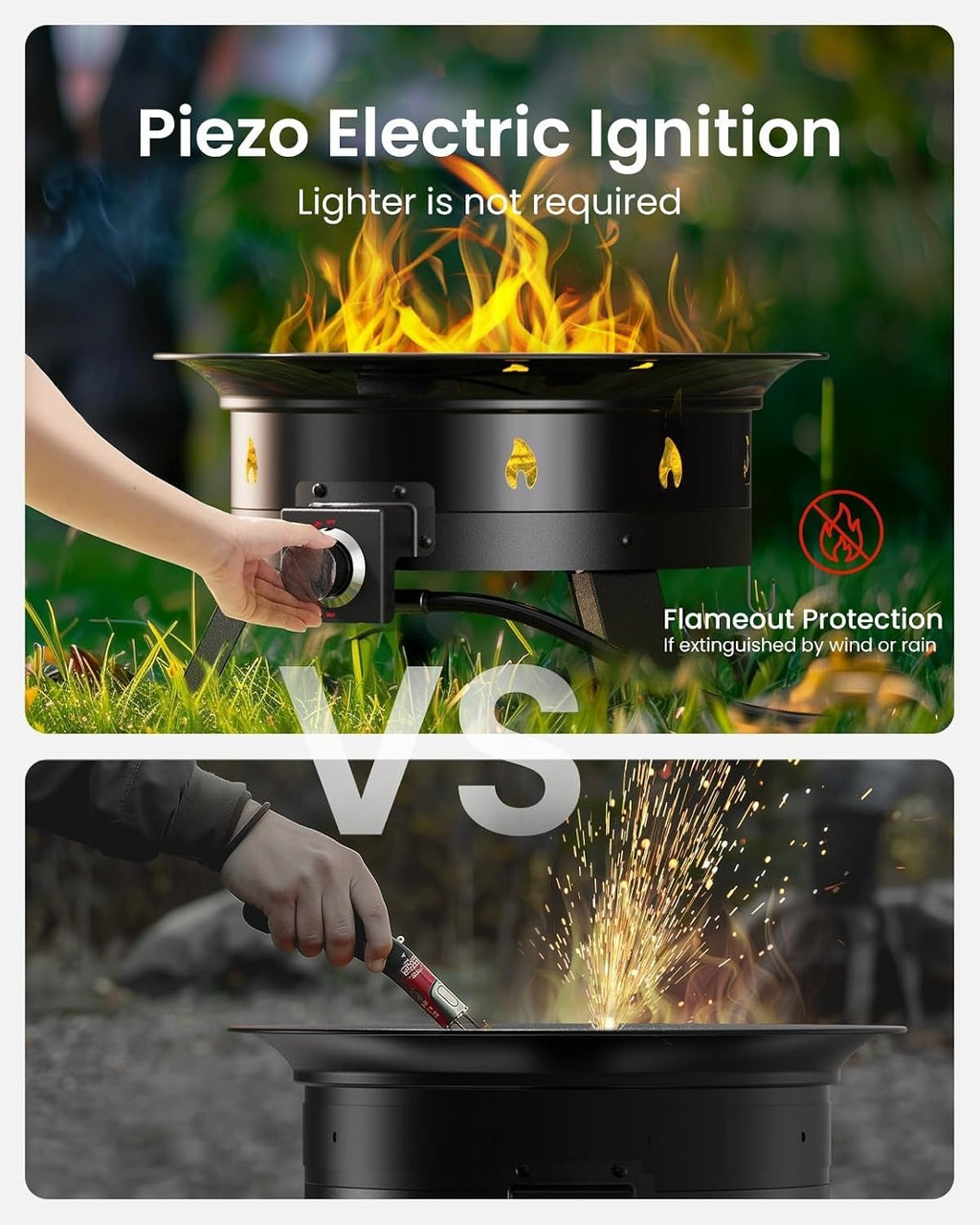 24" Portable Propane Fire Pit