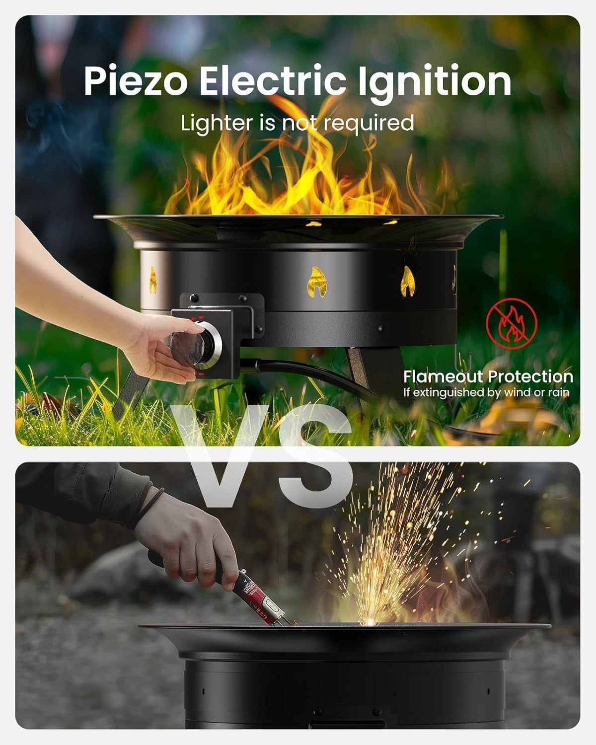 24" Portable Propane Fire Pit