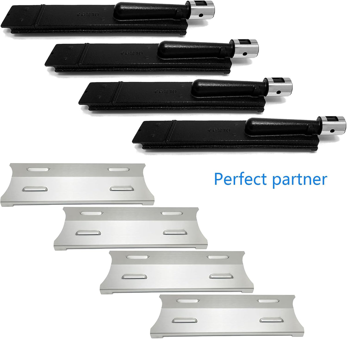 4PC Stainless Heat Plates Grill Kit