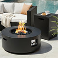 30" Round Propane Fire Pit Set
