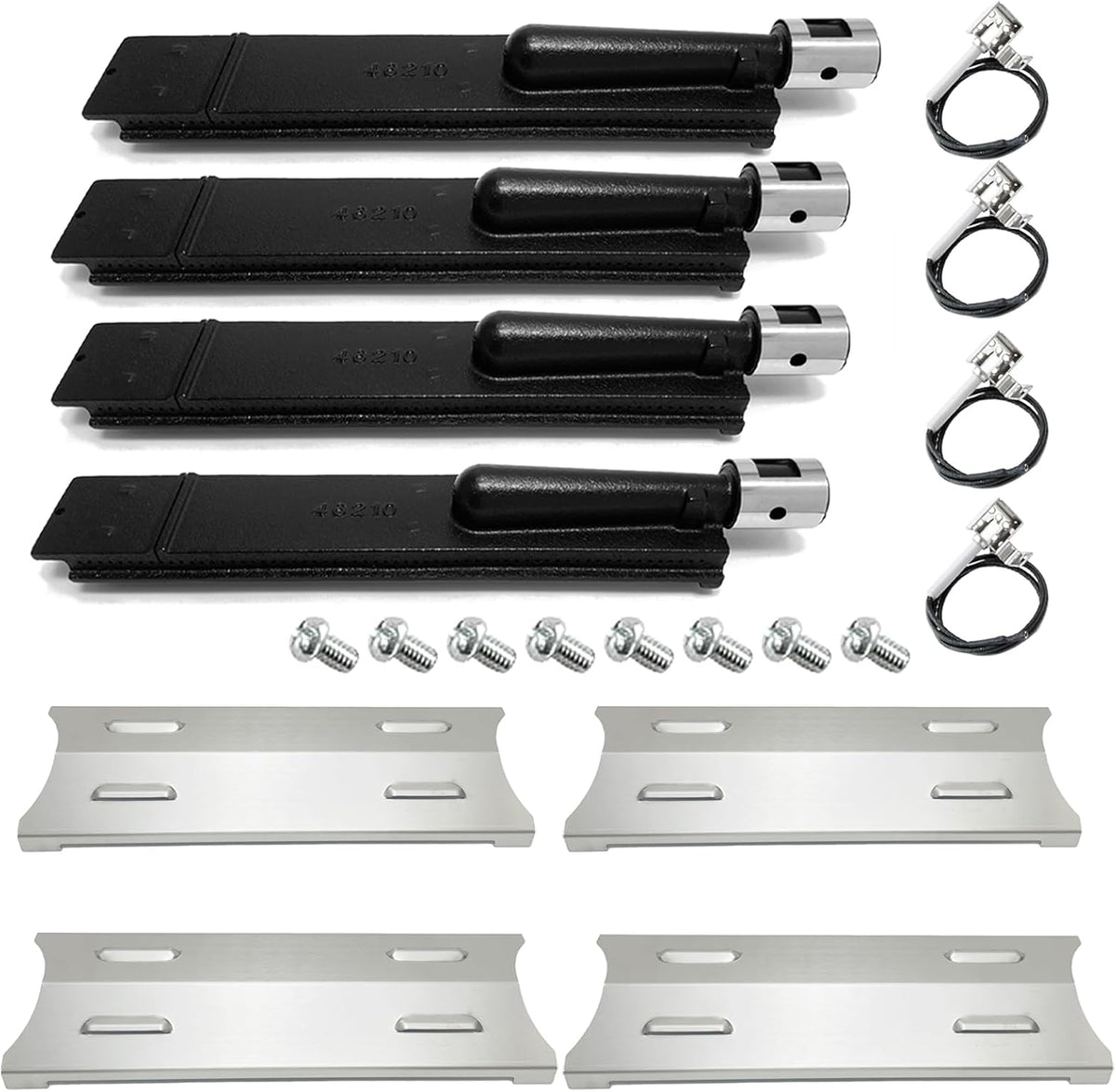4PC Stainless Heat Plates Grill Kit