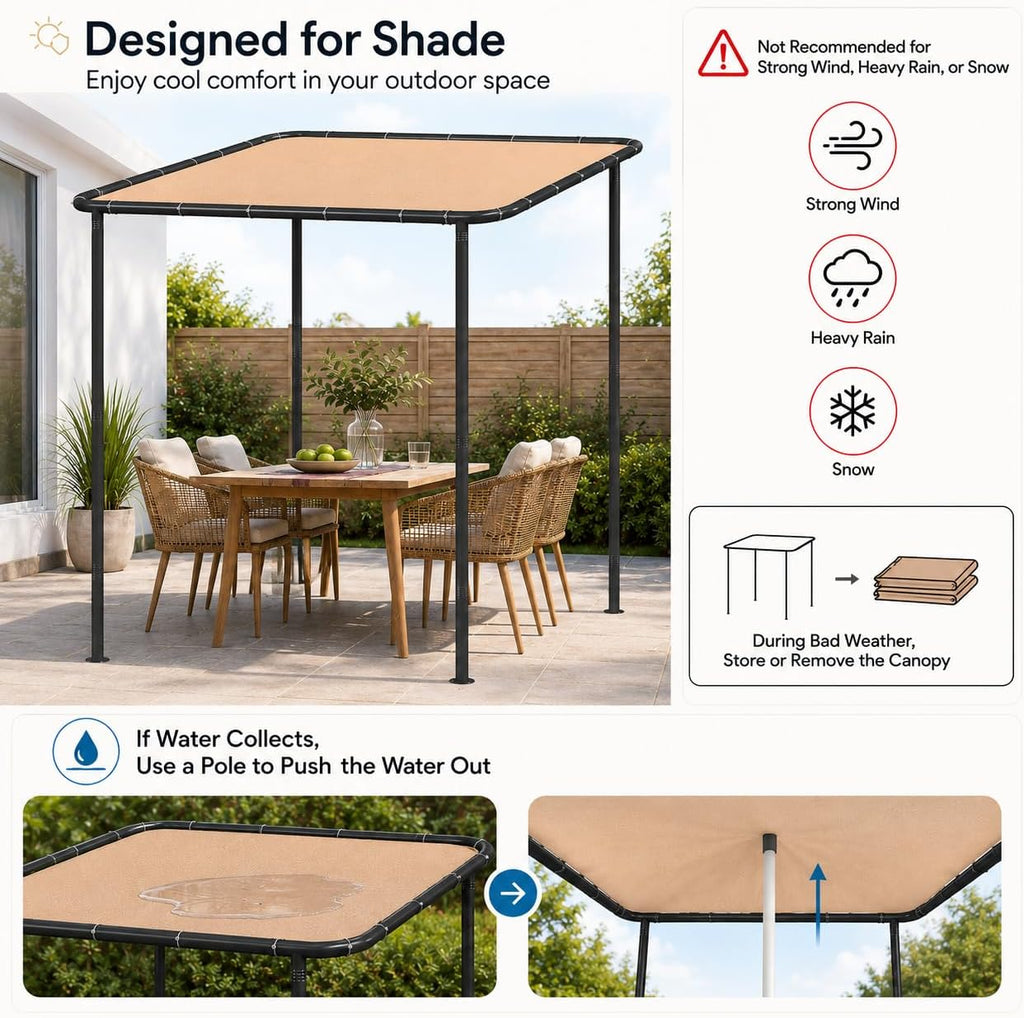 10'x6' Lean to Canopy Pergola