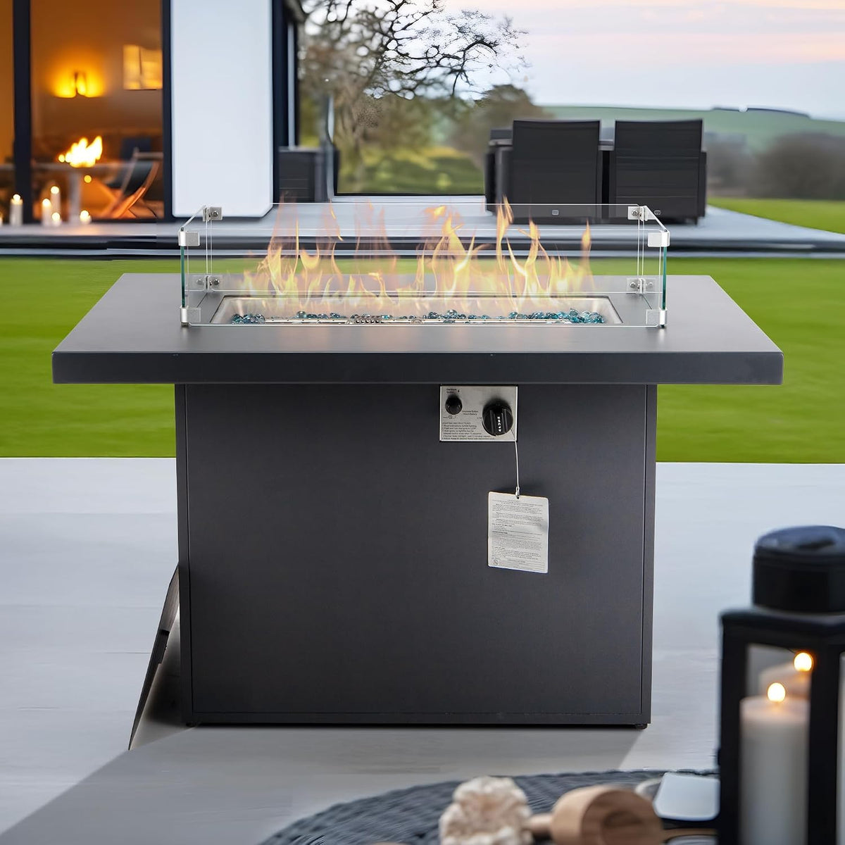 43" Aluminum Propane Fire Pit Table