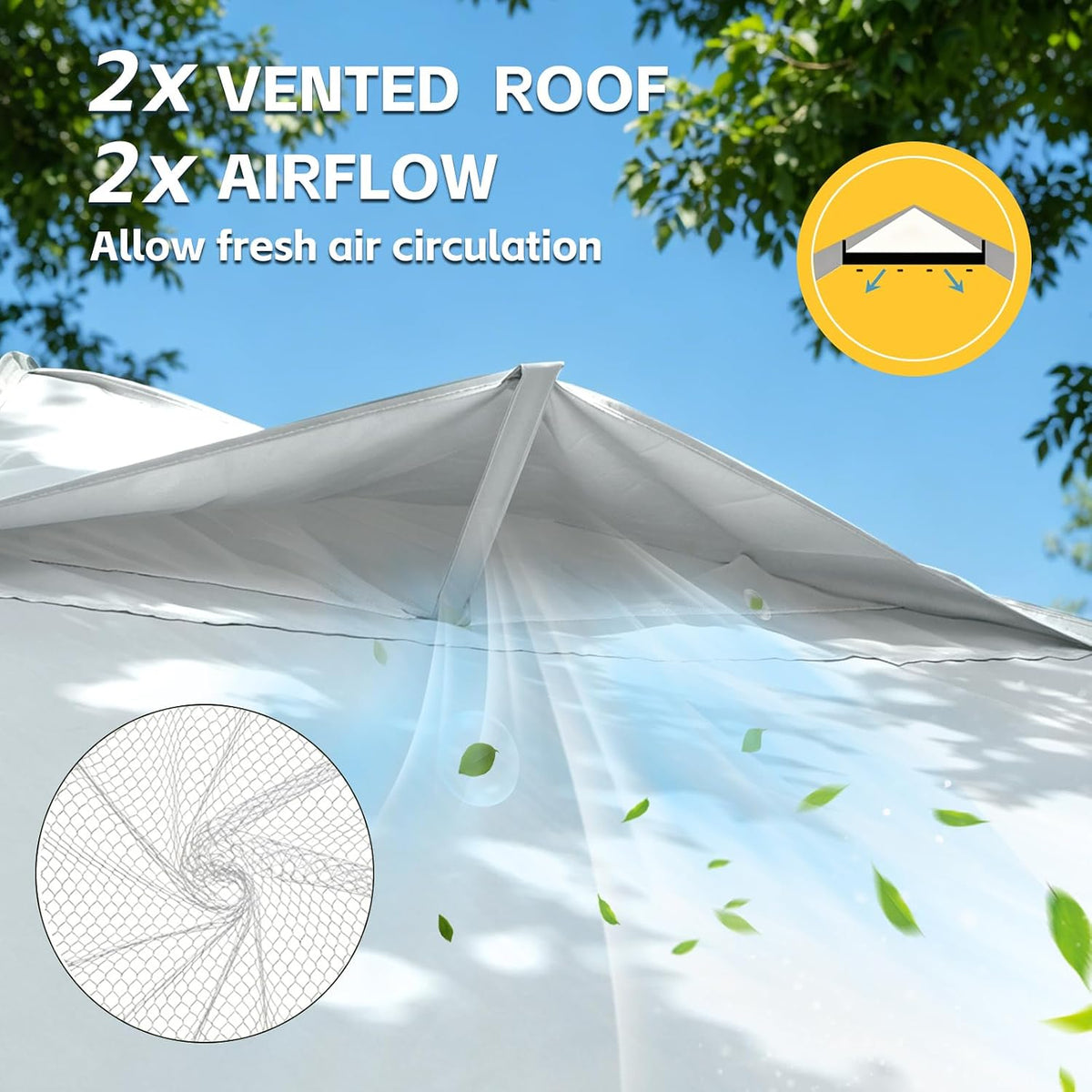 10'x10' White One Push Pop Up Canopy Tent