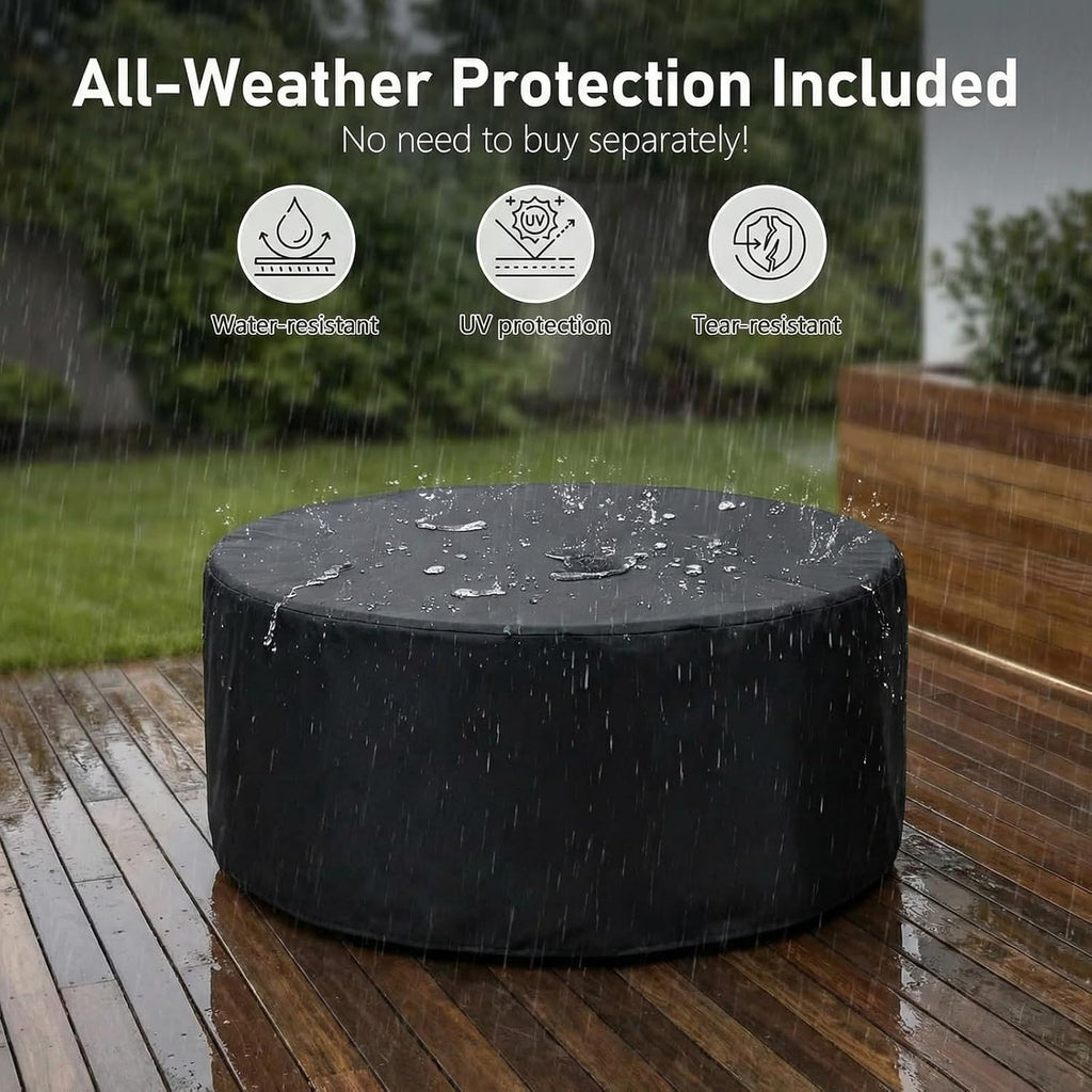 30" Round Propane Fire Pit Set
