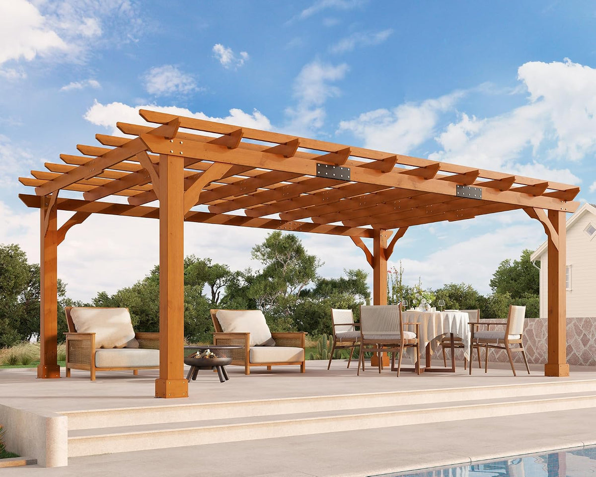 12x16 Cedar Wood Pergola
