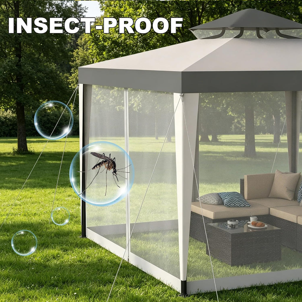 10'x10' Gray Gazebo Canopy Tent