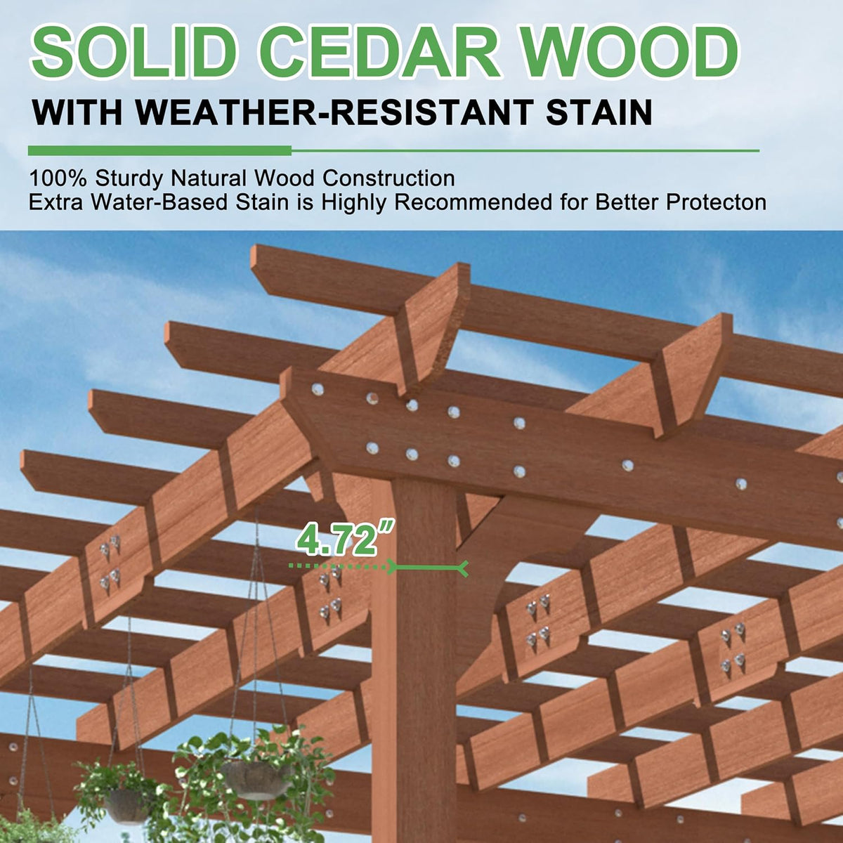10x14 Cedar Wood Pergola