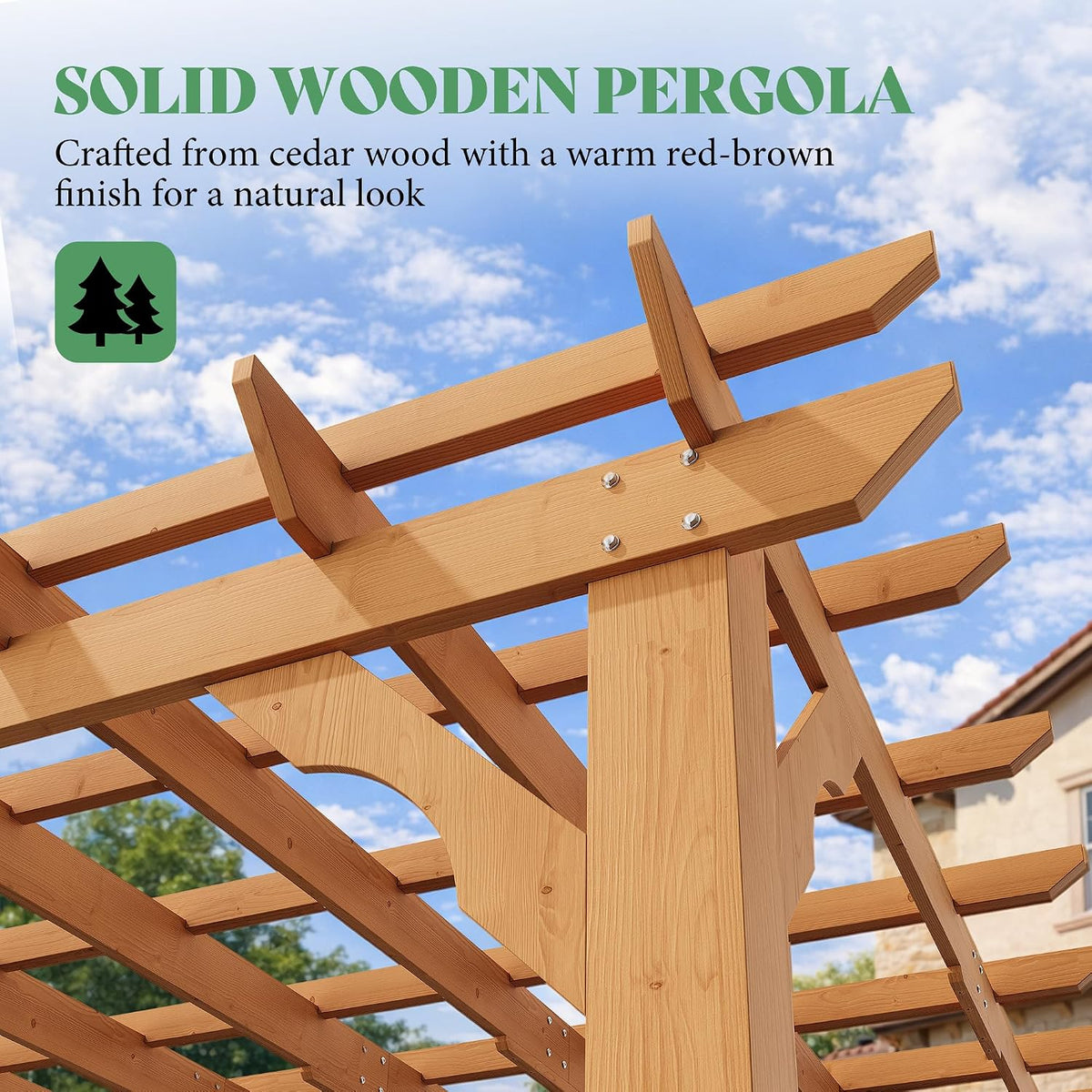 12x20FT Cedar Wood Pergola