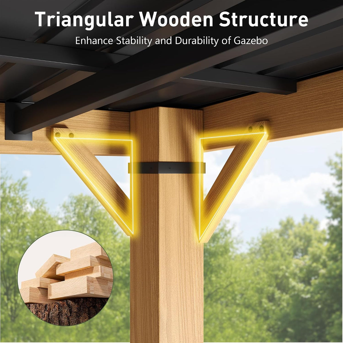 12x20 Cedar Wood Gazebo