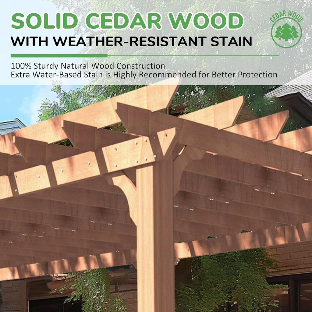 12x24 Cedar Wood Pergola