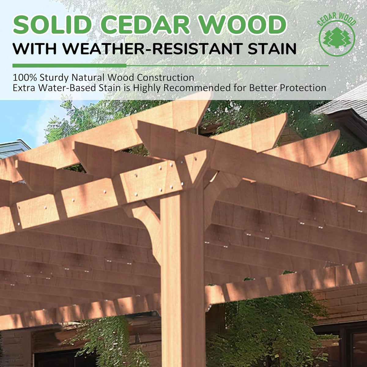 12x24 Cedar Wood Pergola