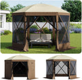 10'x10' Brown Pop Up Screen Gazebo