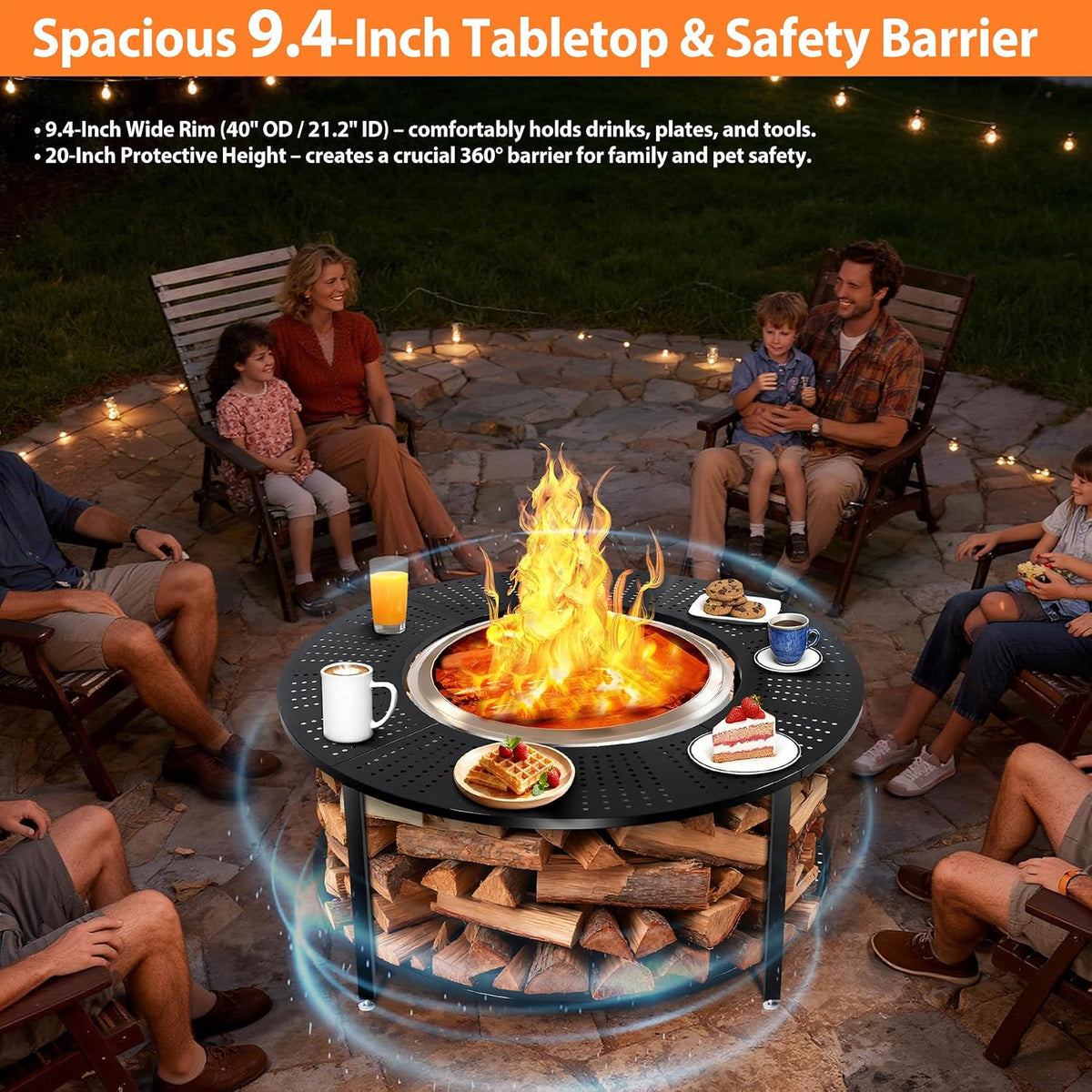 40" Fire Pit Surround Tabletop for Solo Stove Ranger