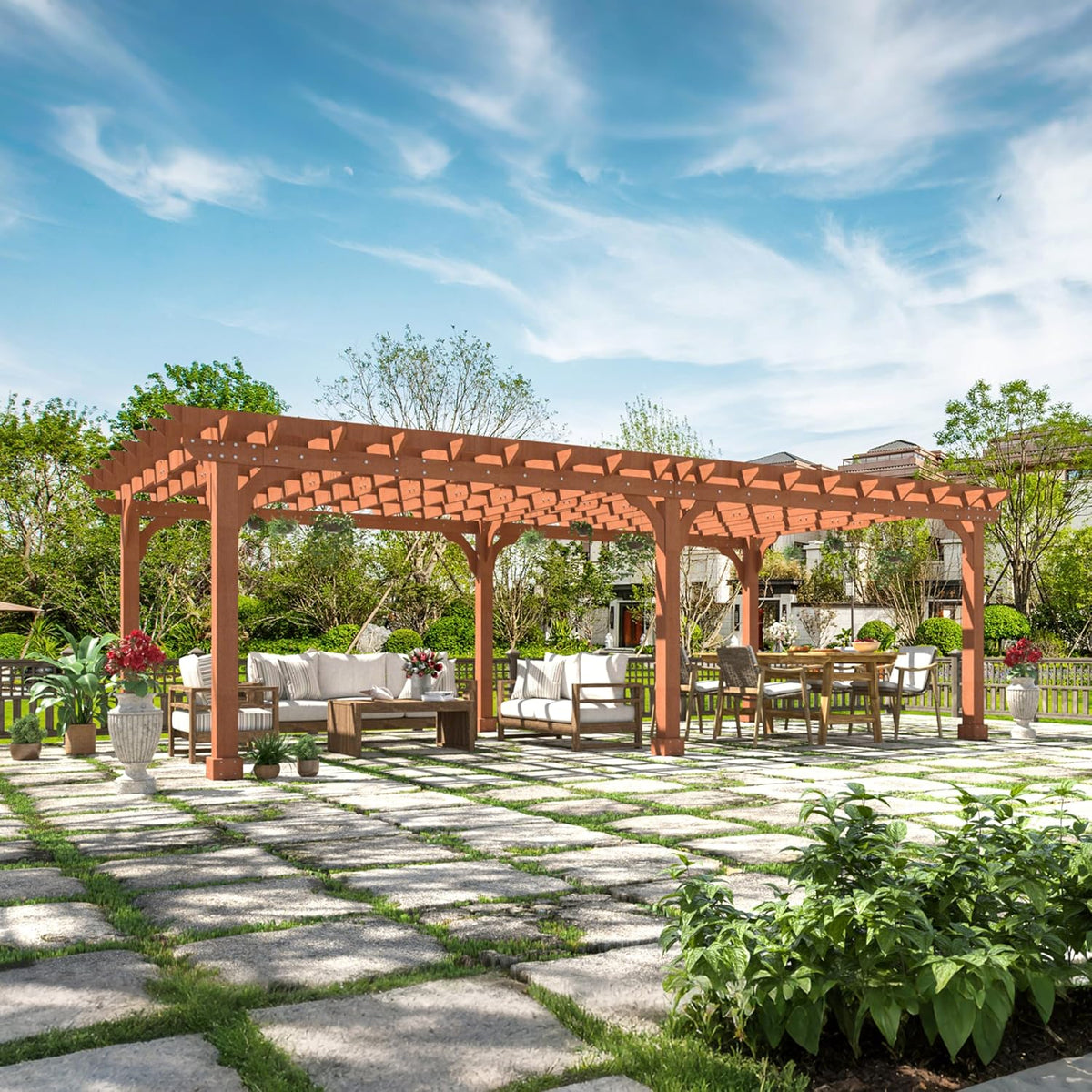 12x24 Cedar Wood Pergola