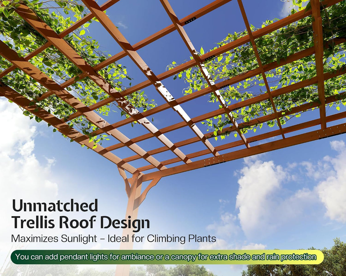 12x16 Cedar Wood Pergola