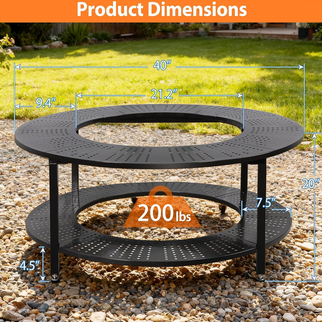 40" Fire Pit Surround Tabletop for Solo Stove Ranger