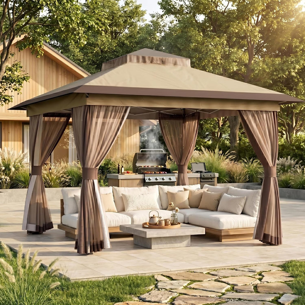 11'x11' Pop Up Gazebo with Double Vented Roof