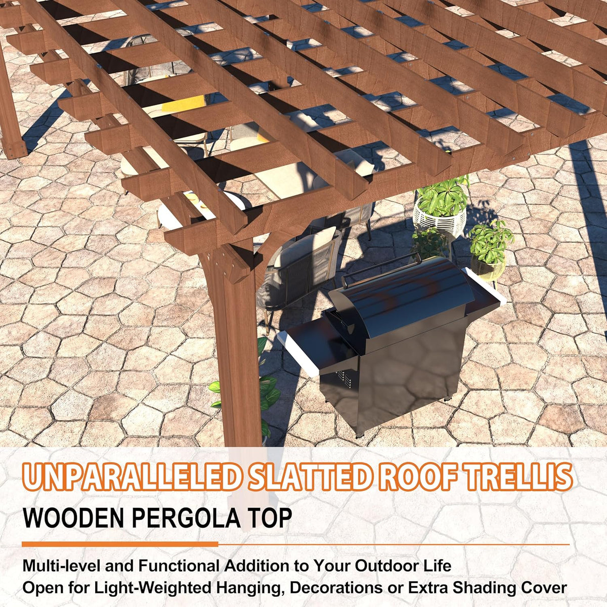 12x16 Cedar Wood Pergola