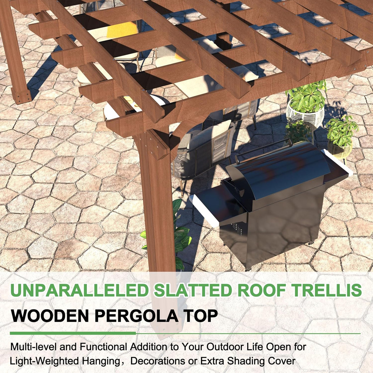 10x14 Cedar Wood Pergola
