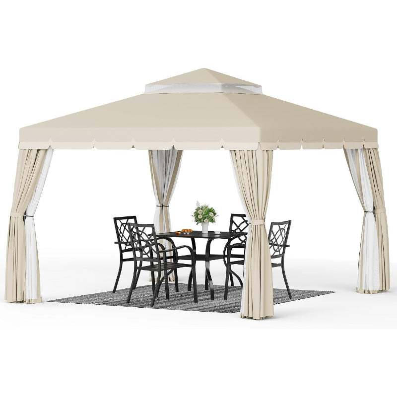 10'x10' Beige Outdoor Gazebo