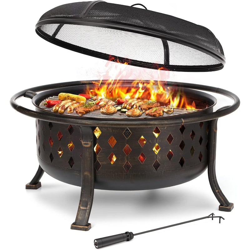 36" Bronze Crossweave Fire Pit