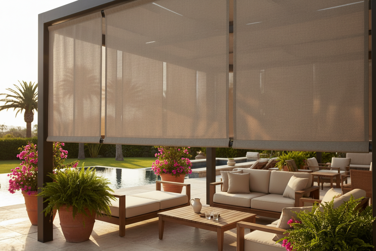 Vinyl canopy fabric scene